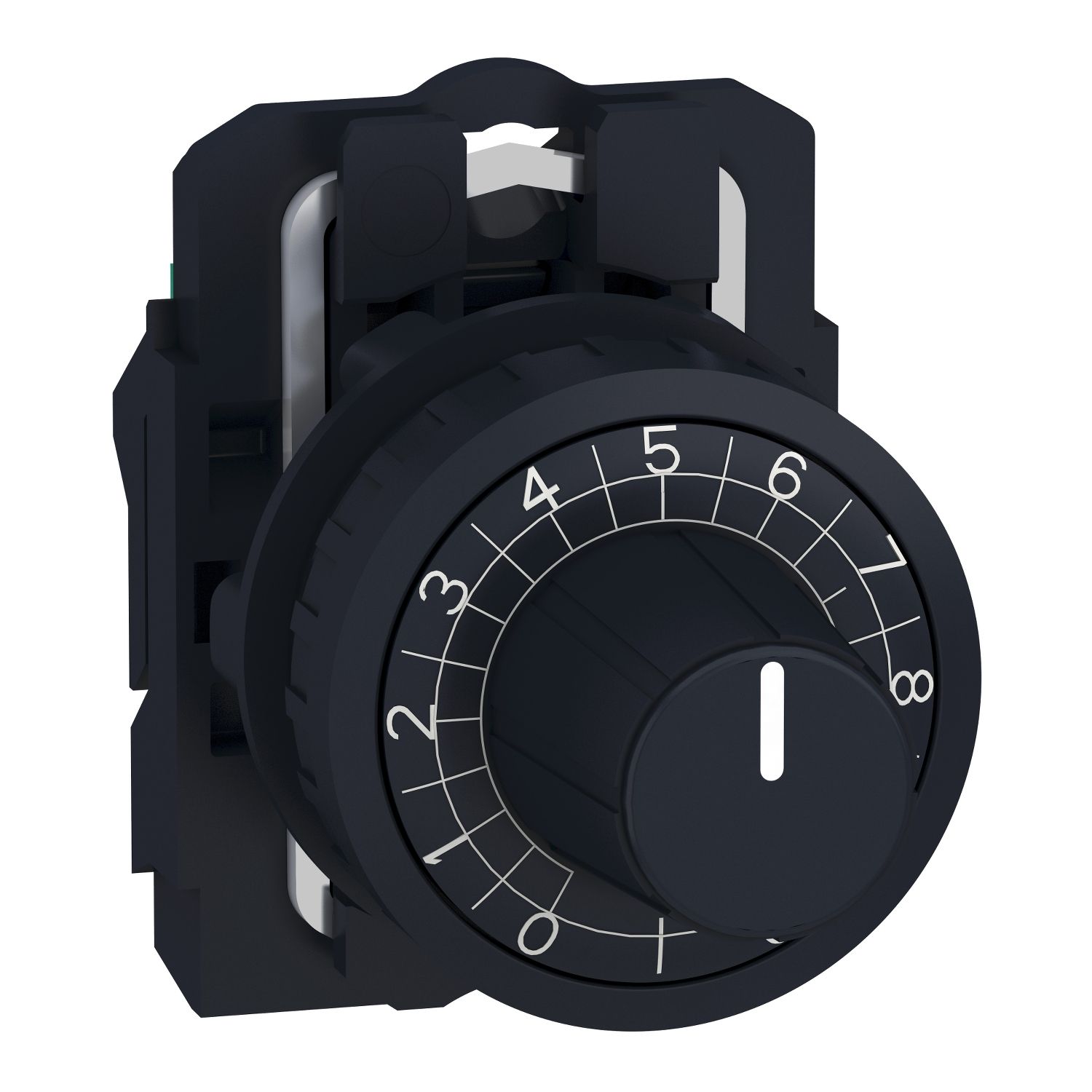 Picture of Potentiometer head, Harmony XB5, plastic,black, 22mm, for use with 6mm shaft