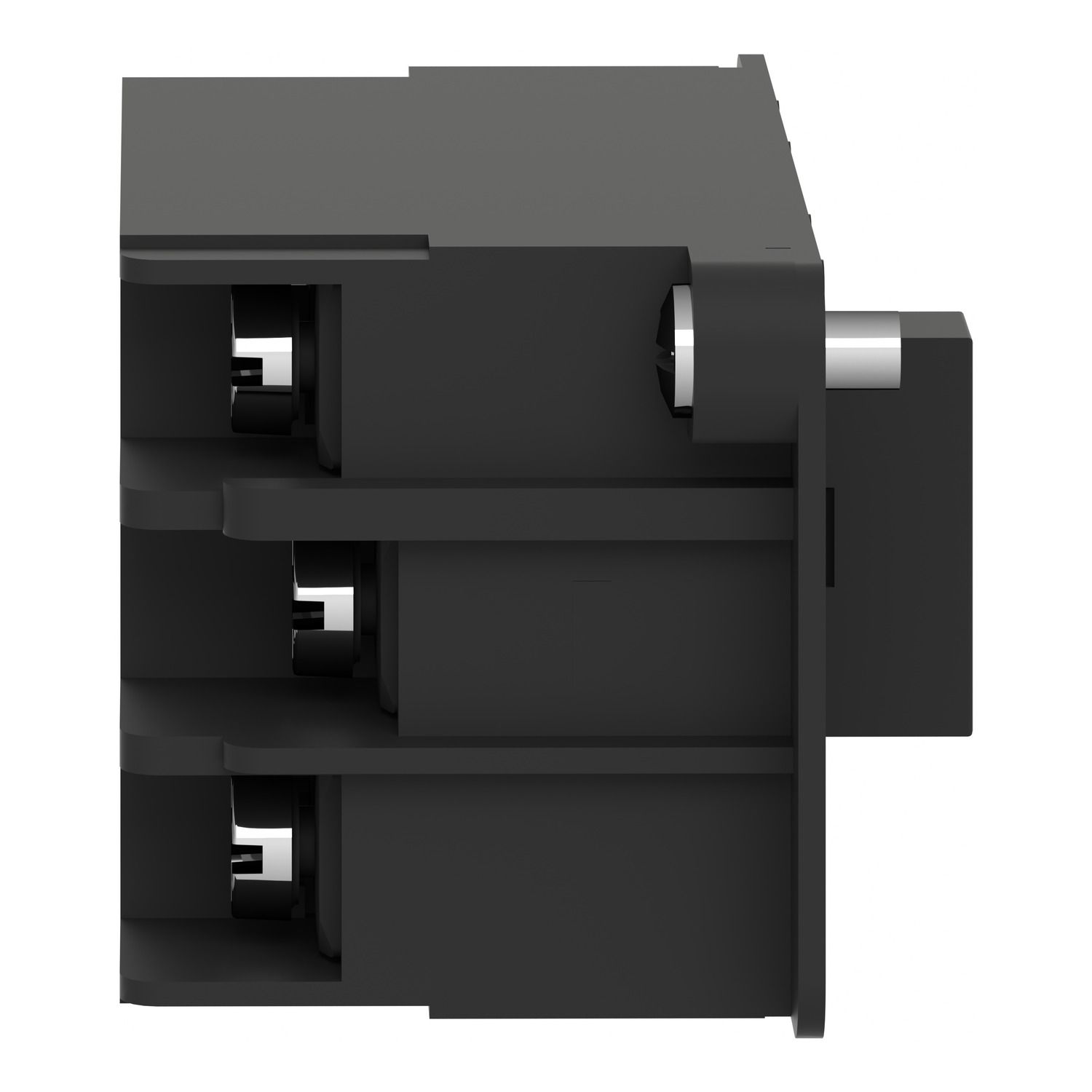 Picture of Single contact block, Harmony XAC, spring return, single speed, spring return, front mounting, 2NO+1NC