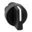 Picture of Selector switch head, Harmony XB5, plastic, black, 22mm, 3 positions, spring return from left to center