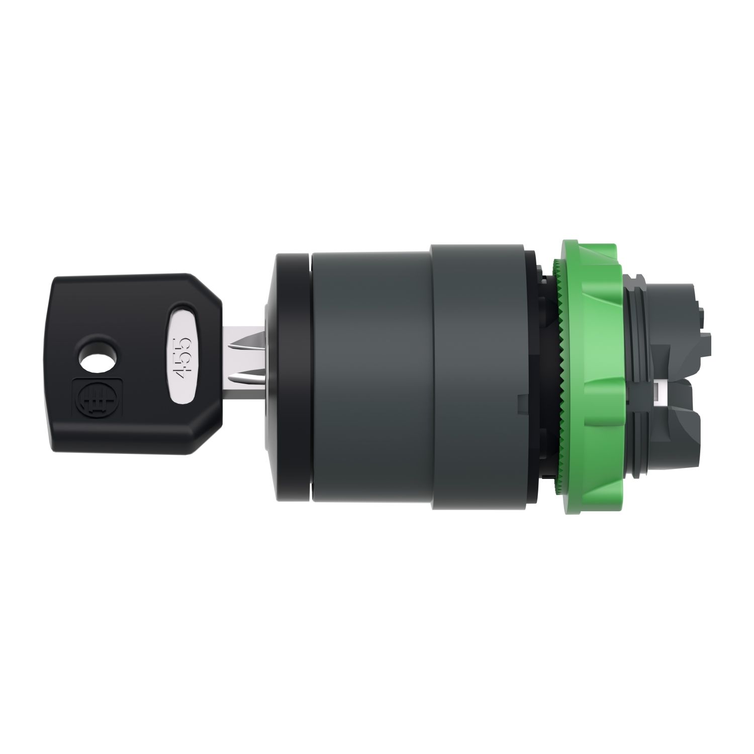 Picture of Head for key selector switch, Harmony XB5, plastic, black, 22mm, key 458A, 2 positions, stay put