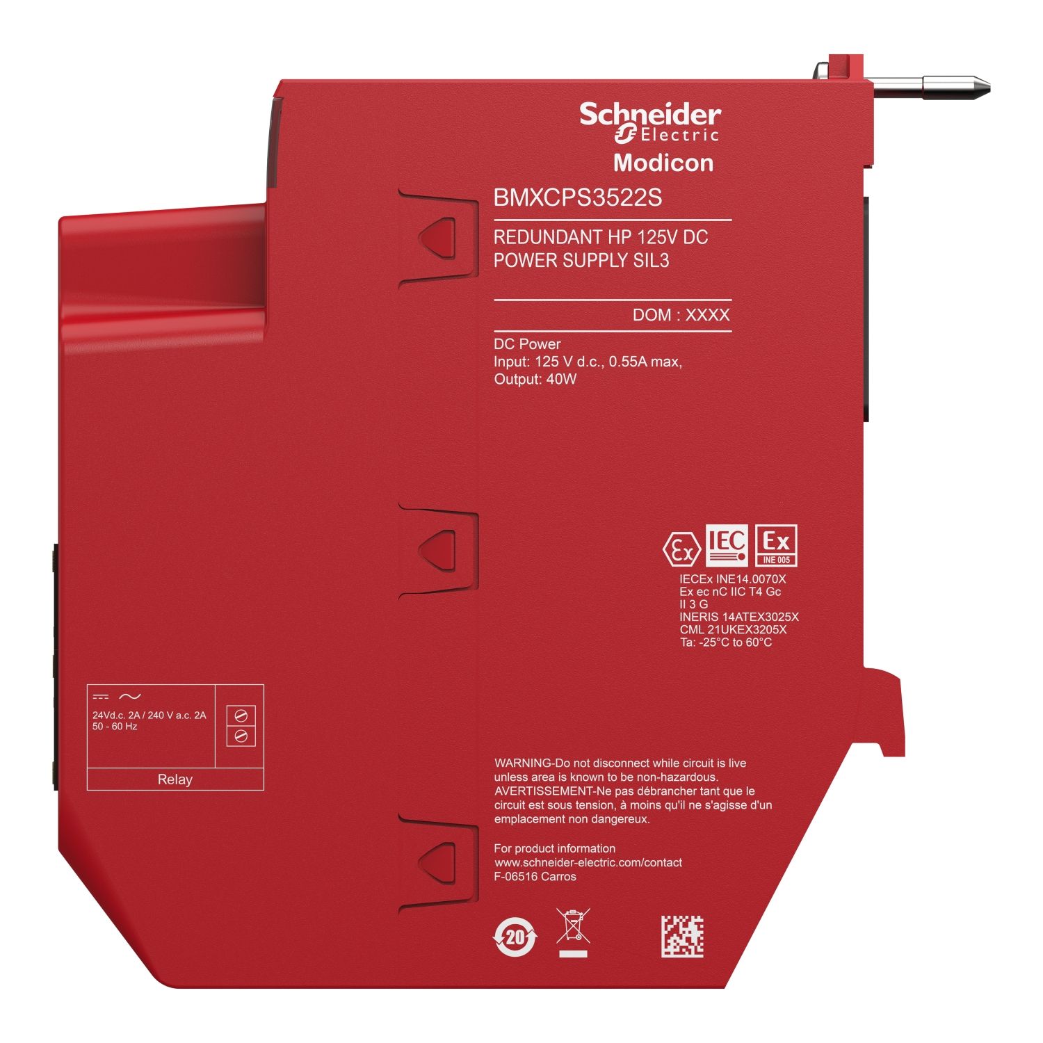 Picture of redundant power supply module X80 - 125 V DC - Safety