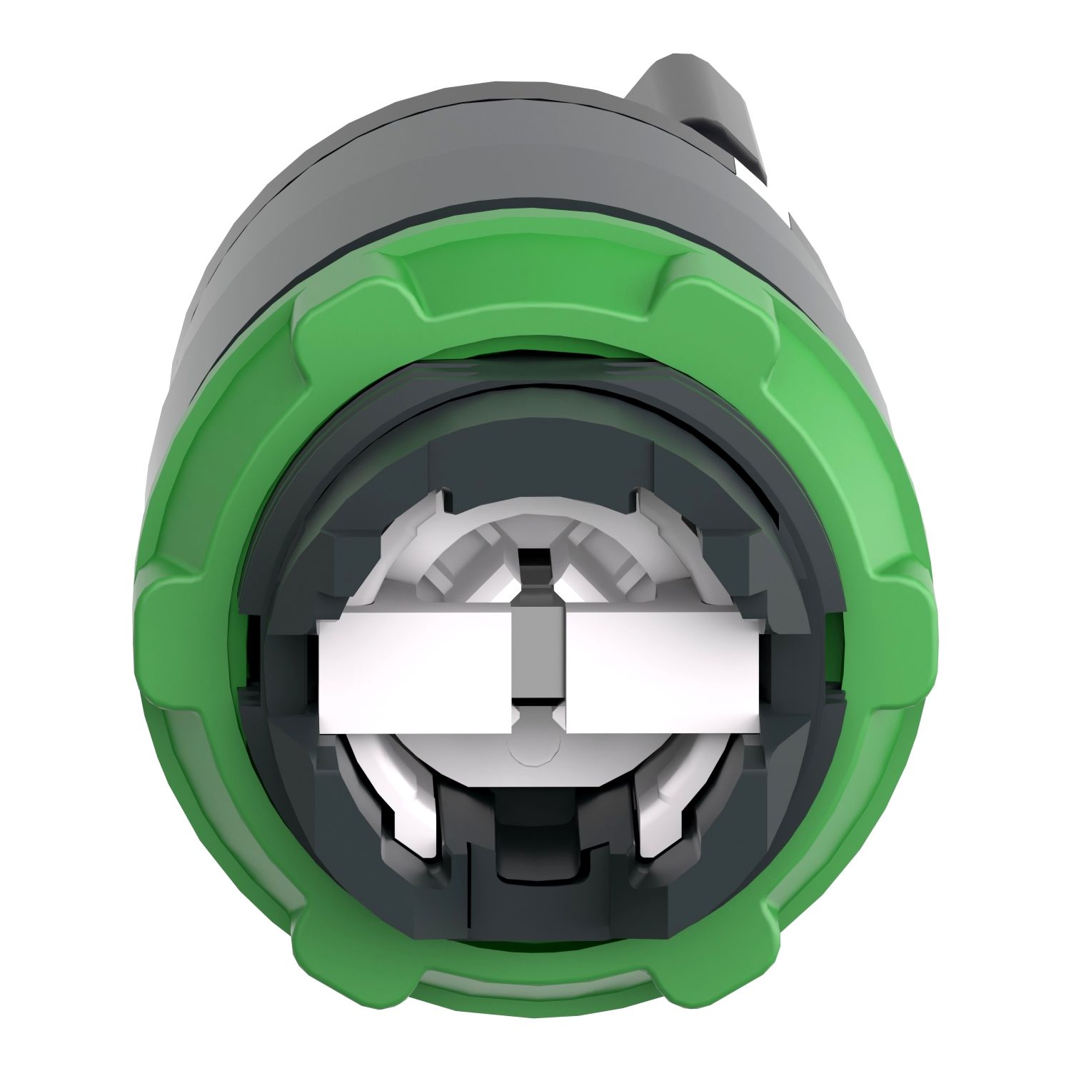 Picture of Head for key selector switch, Harmony XB5, plastic, black, 22mm, key 455, 2 positions, spring return right to left