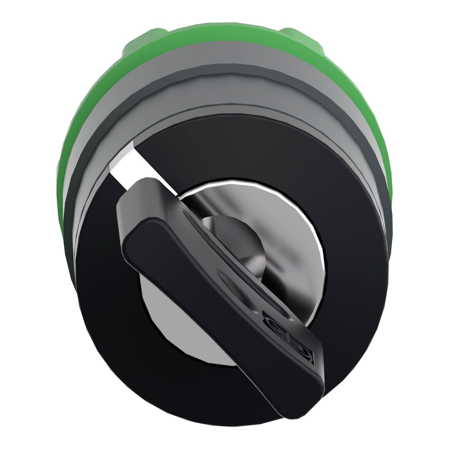 Picture of Head for key selector switch, Harmony XB5, plastic, black, 22mm, key 421E, 2 positions, spring return right to left