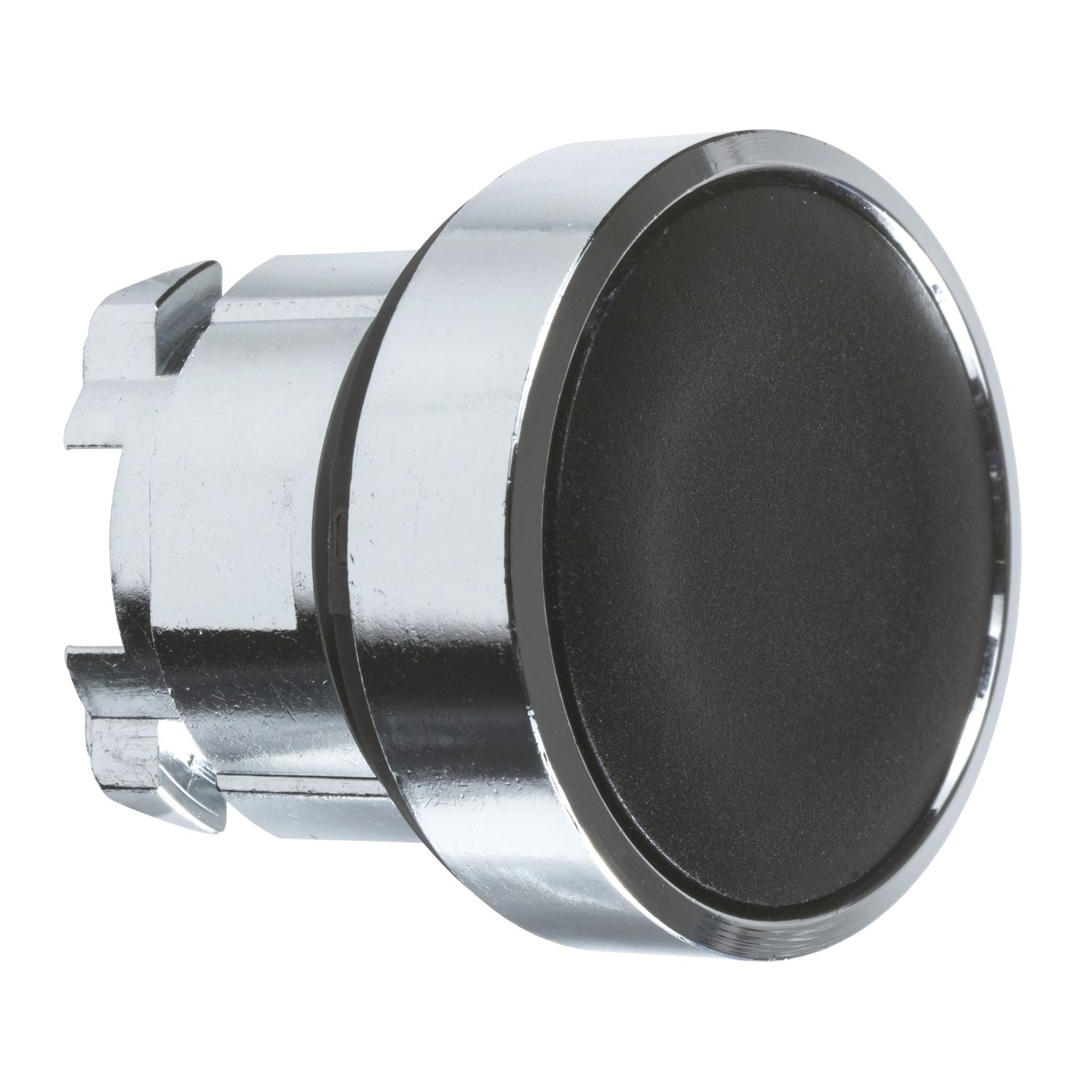 Picture of Head for non illuminated push button, Harmony XB4, metal, black, flush, 22mm, push push, unmarked