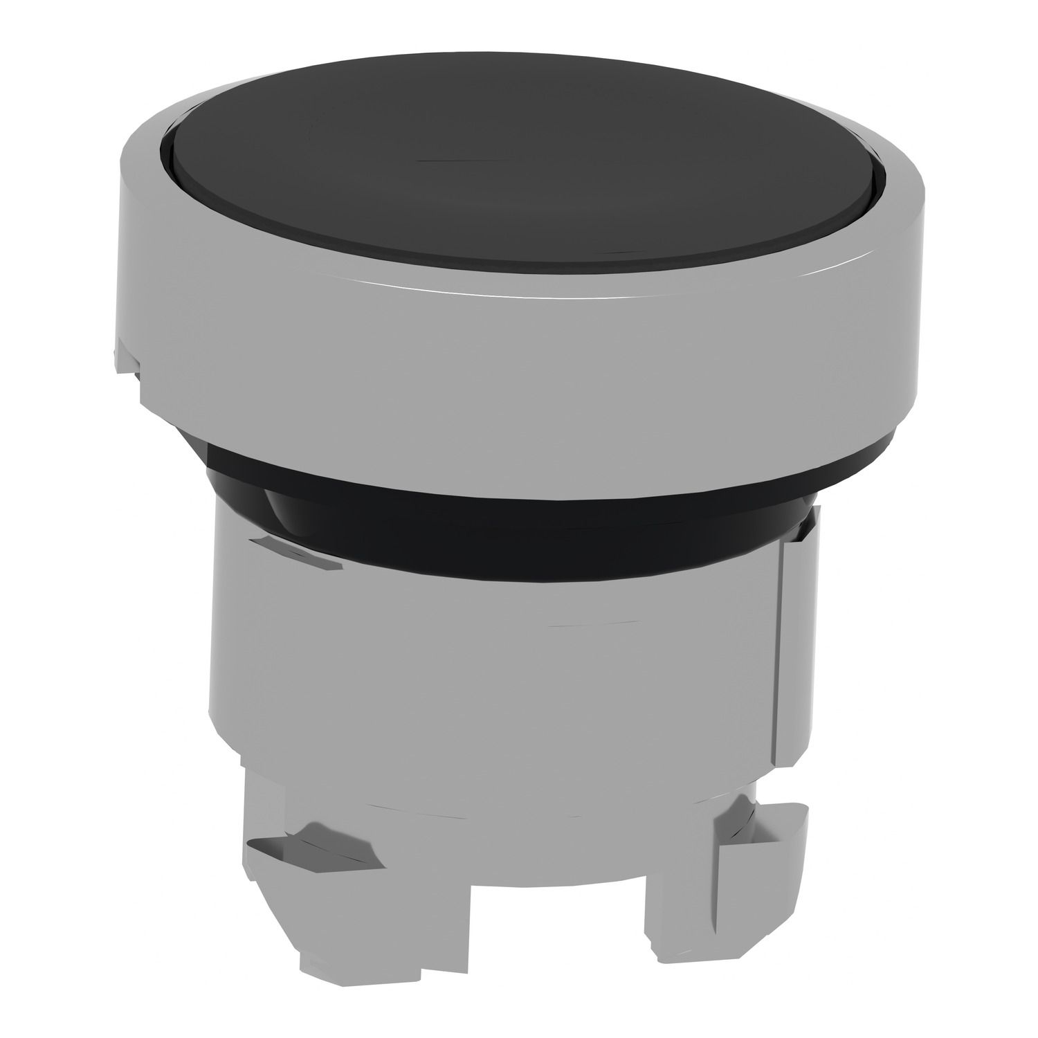 Picture of Head for non illuminated push button, Harmony XB4, metal, black, flush, 22mm, push push, unmarked