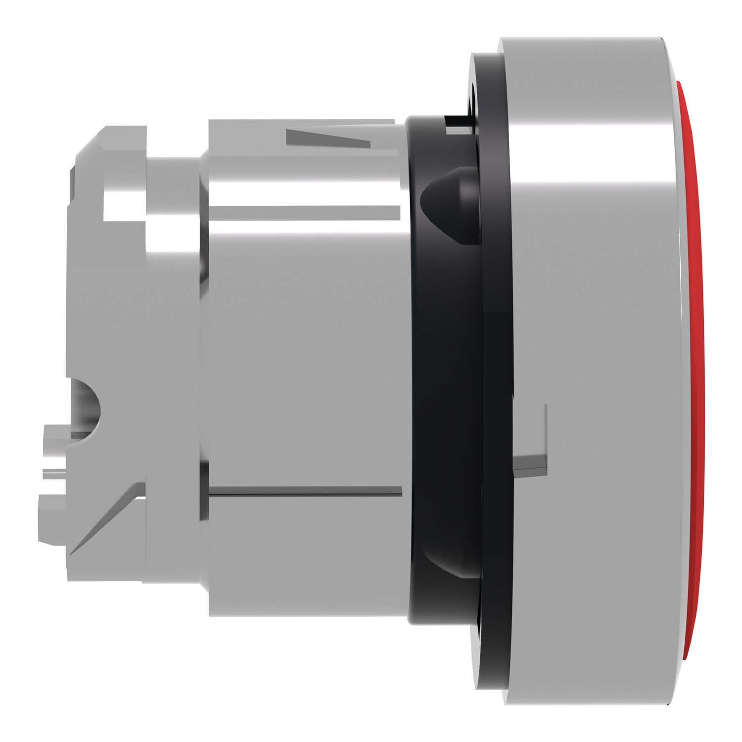 Picture of Head for non illuminated push button, Harmony XB4, metal, red, flush, 22mm, push push, unmarked