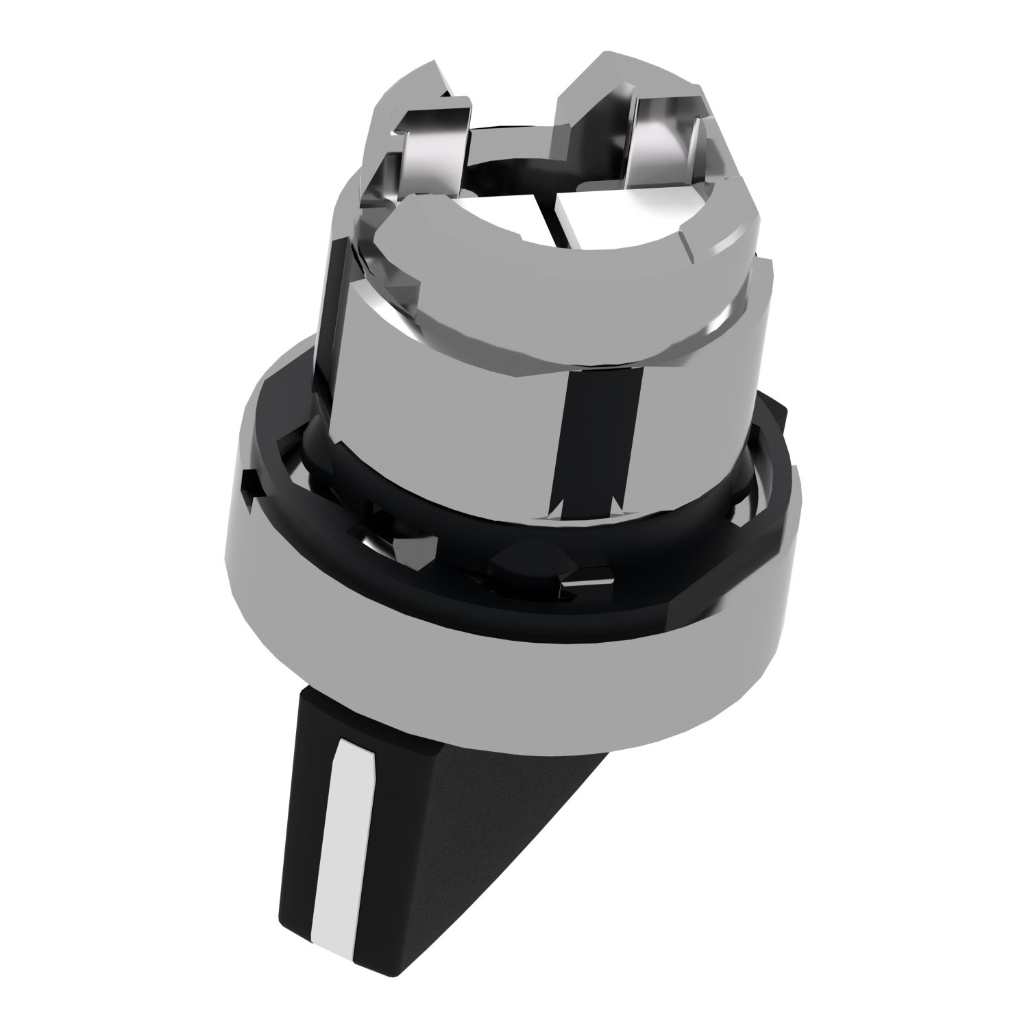 Picture of Head for selector switch, Harmony XB4, metal, black, 22mm, long handle, 2 positions, stay put