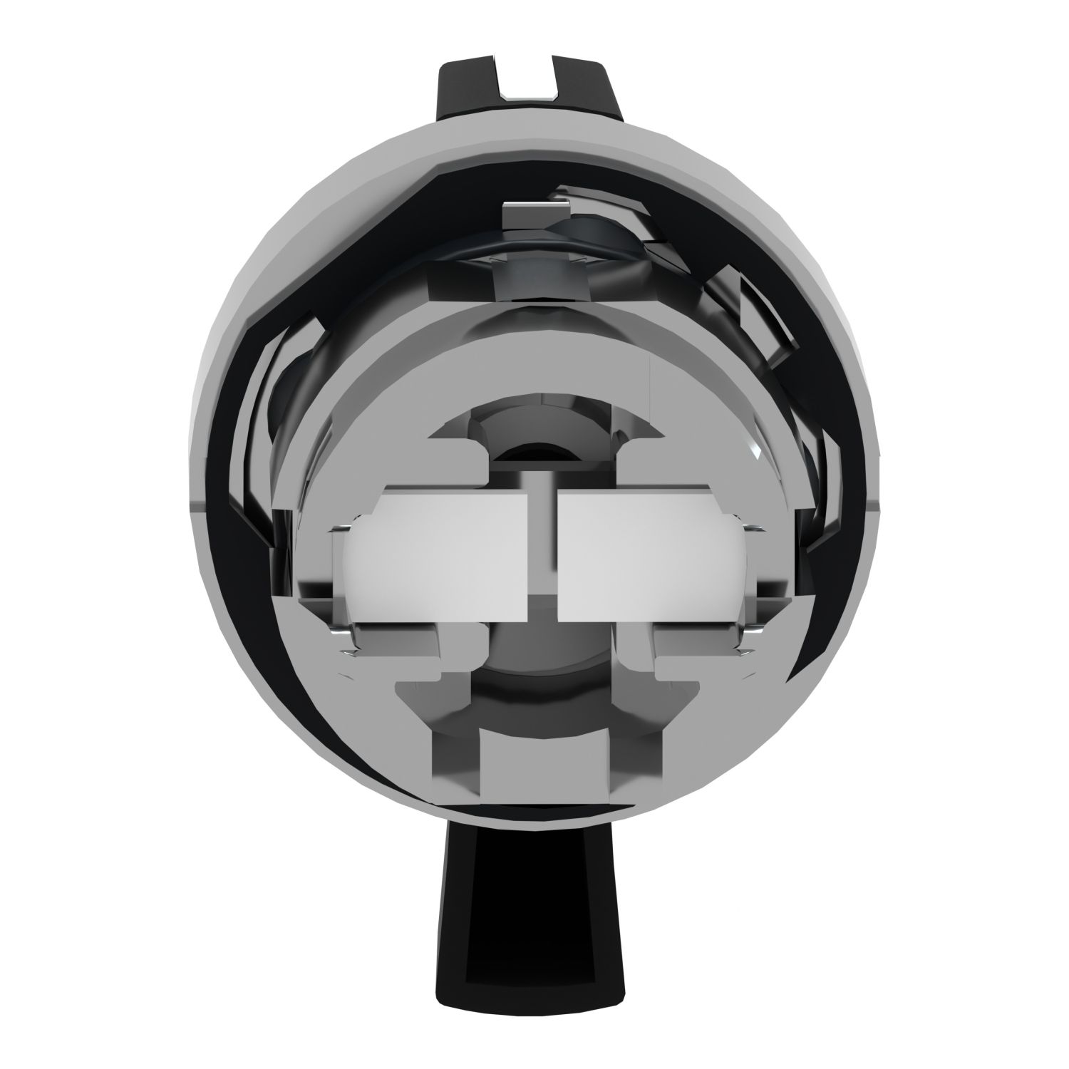 Picture of Head for selector switch, Harmony XB4, metal, black, 22mm, long handle, 3 positions, stay put
