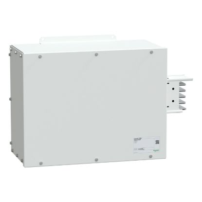 Picture of End feed unit, Canalis KSA630, aluminium, 500/630A, right mounting, without line protection, 3L+N+PE, white RAL9001