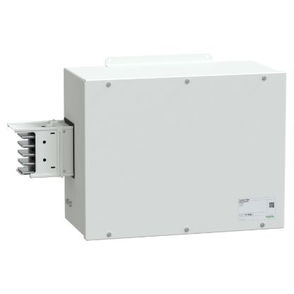 Picture of End feed unit, Canalis KSA630, aluminium, 500/630A, left mounting, without line protection, 3L+N+PE, white RAL9001