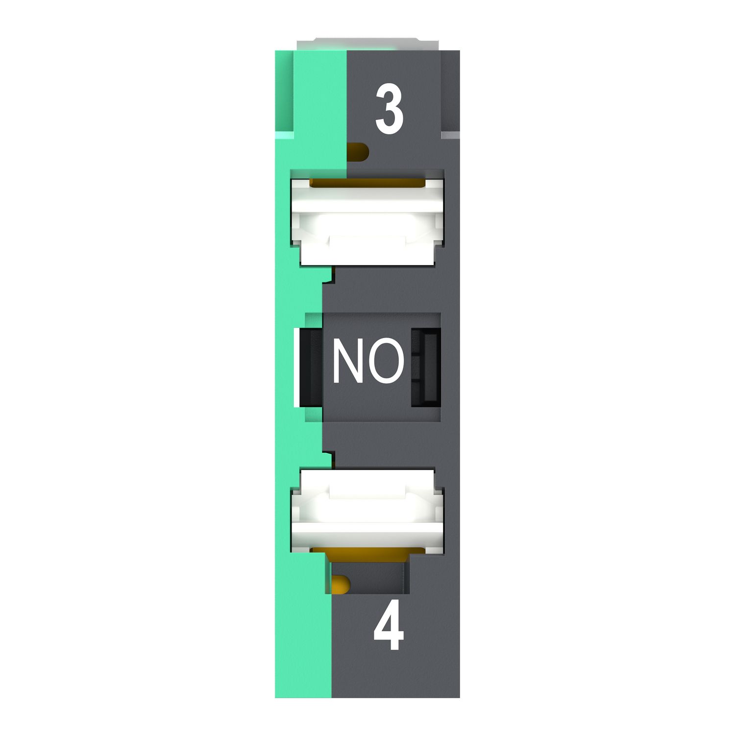 Picture of Single contact block, Harmony XB4, Hamony XB5, silver alloy, compact push in terminals, 1 NO