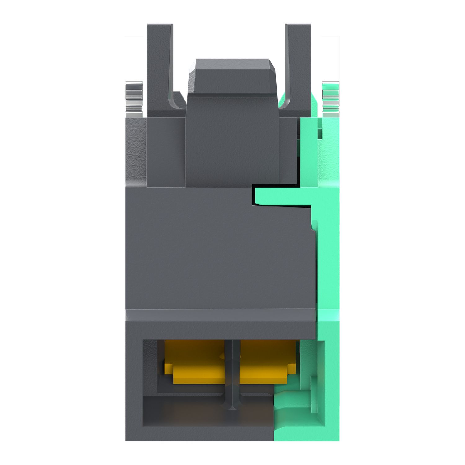 Picture of Single contact block, Harmony XB4, Hamony XB5, silver alloy, compact push in terminals, 1 NO