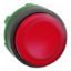 Picture of Head for illuminated push button, Harmony XB5, red projecting, 22mm, universal LED, push to release, unmarked