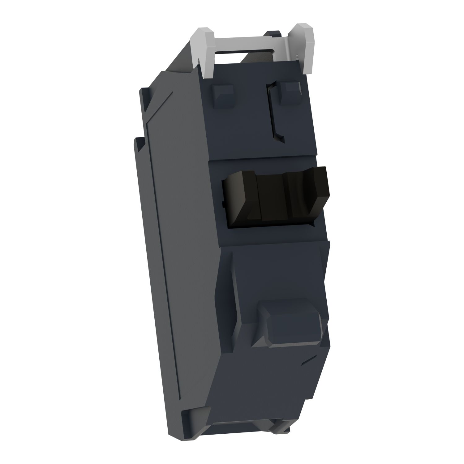 Picture of Single contact block, Harmony XB4, silver alloy, gold flashed, screw clamp terminal, dusty environment, 1NO