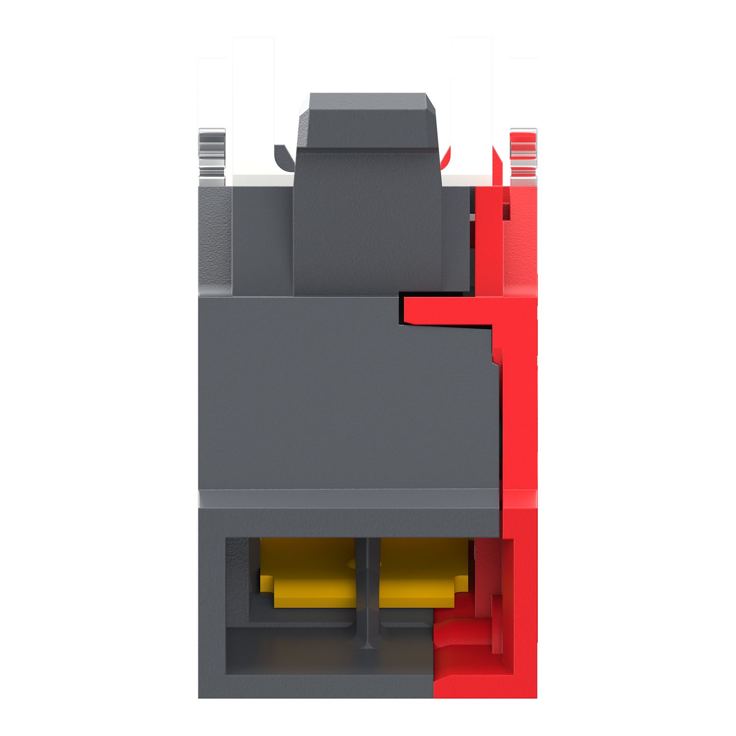 Picture of Single contact block, Harmony XB4, Hamony XB5, silver alloy, compact push in terminals, 1 NC