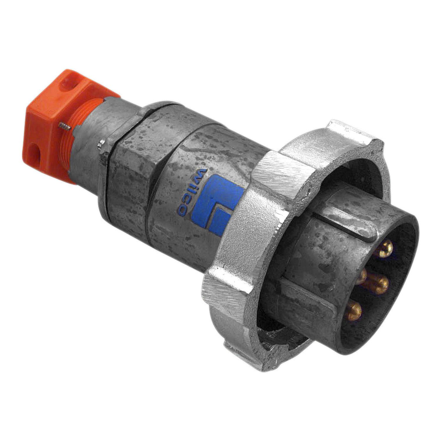 Picture of Plug Top, Metal Clad, Angled, 500V, 50A, 4 Round PIN, Screw Ring