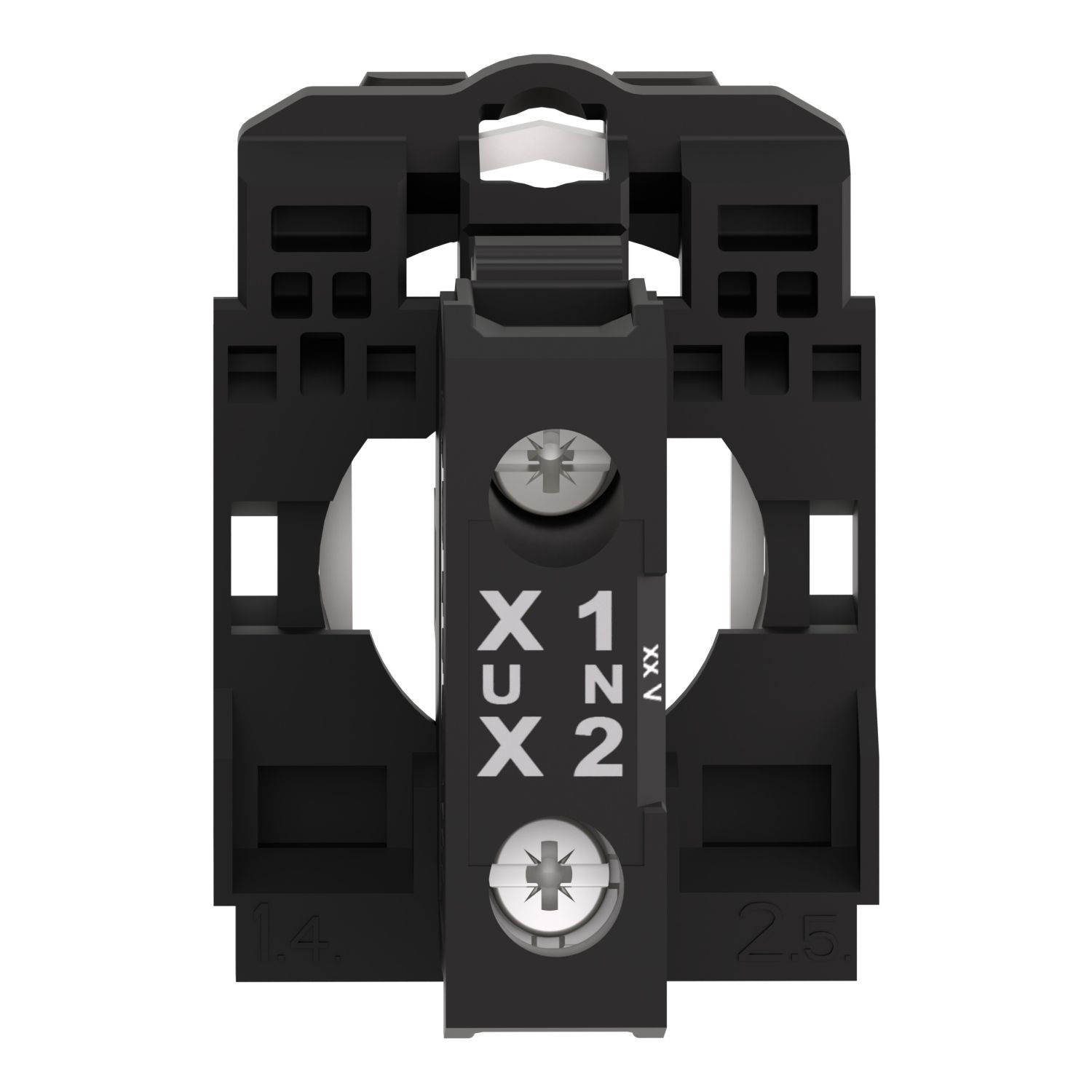 Picture of Complete body light block assembly, Harmony XB5, plastic, universal LED, body fixing collar, 24V AC DC