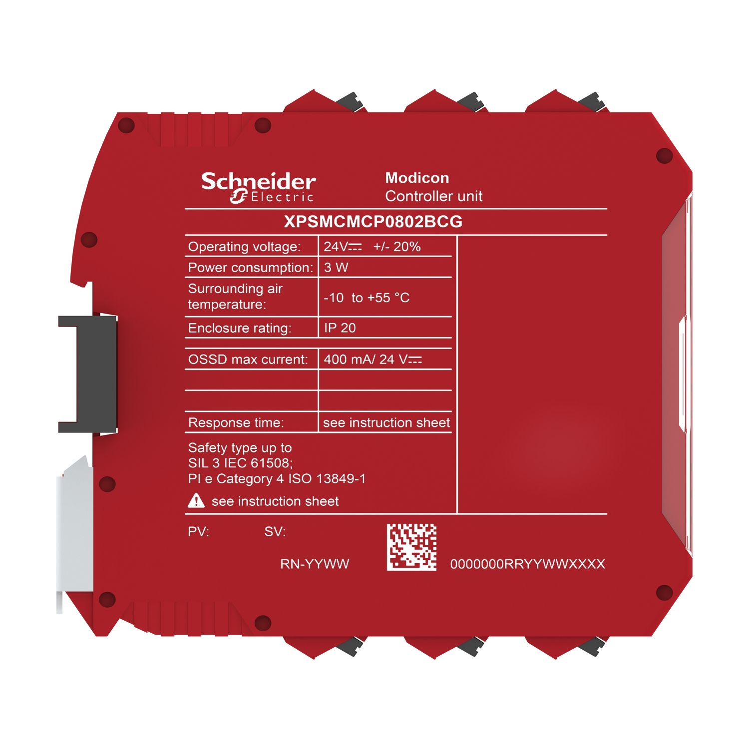 Picture of Safety controller, Modicon MCM, combined with backplane expansion connector, spring