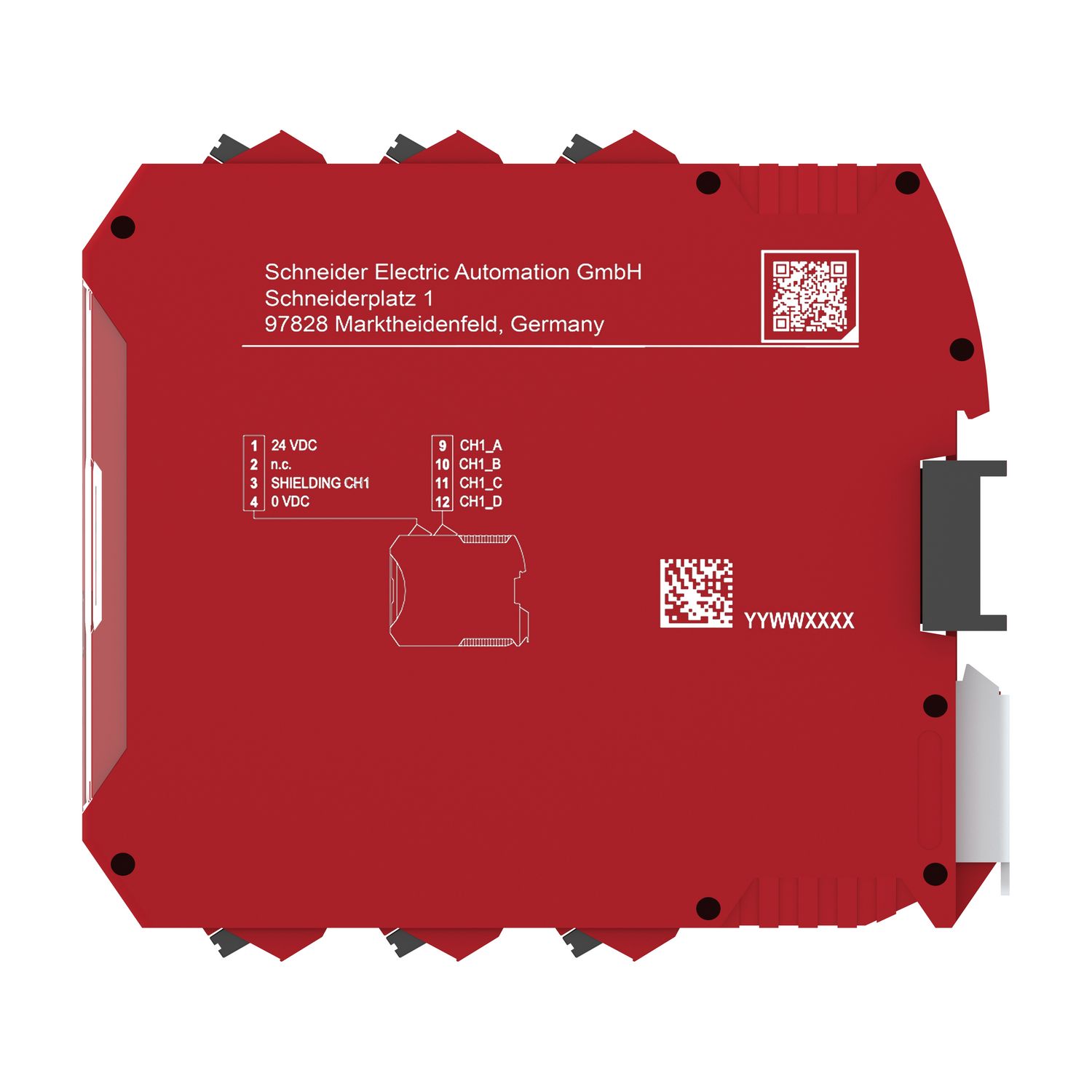 Picture of Safety controller, Modicon MCM, combined with backplane expansion connector, spring