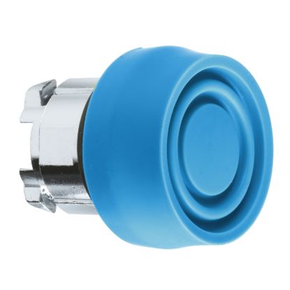 Picture of Head for non illuminated push button, Harmony XB4, blue flush pushbutton Ø22 mm spring return unmarked