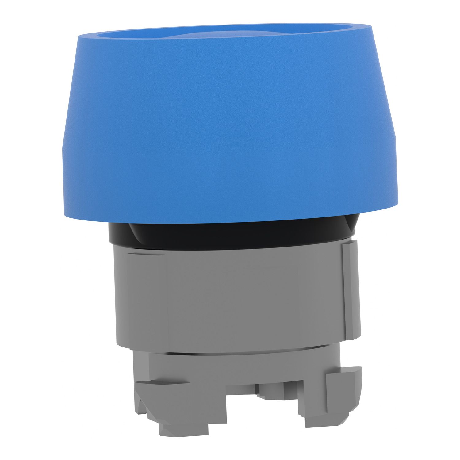Picture of Head for non illuminated push button, Harmony XB4, blue flush pushbutton Ø22 mm spring return unmarked