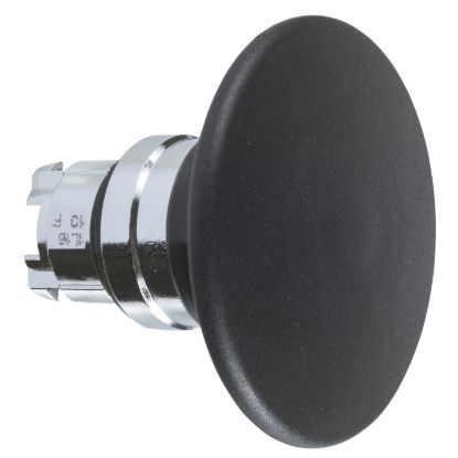 Picture of Head for non illuminated pushbutton, Harmony XB4, mushroom 60mm, metal, black, 22mm, spring return