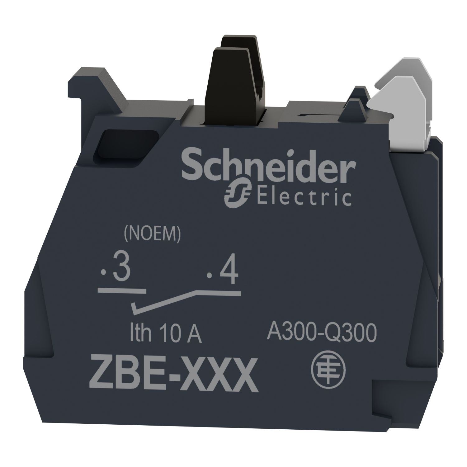 Picture of Single contact block, Harmony XB4, silver alloy, screw clamp terminal, early make 1NO