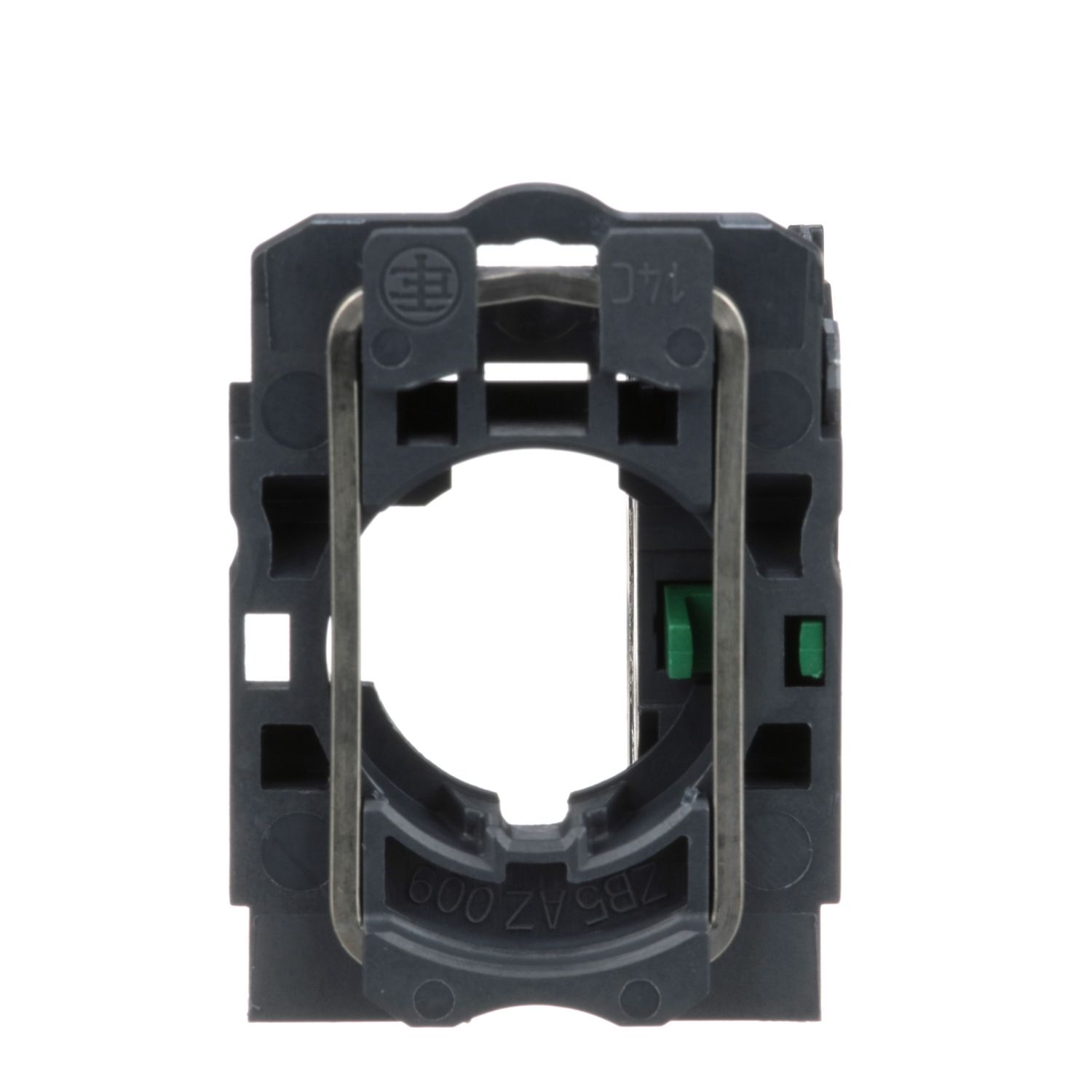 Picture of Single contact block with body fixing collar, Harmony XB5, plastic, screw clamp terminal, 1NO
