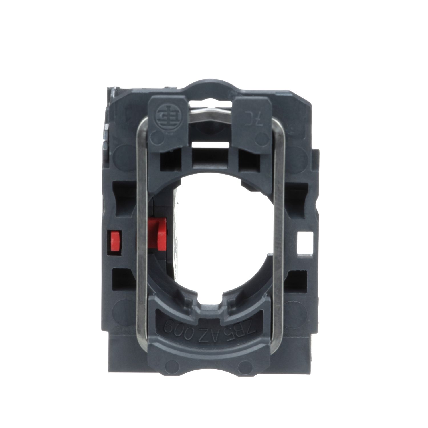 Picture of Single contact block with body fixing collar, Harmony XB5, plastic, screw clamp terminal, 1NC