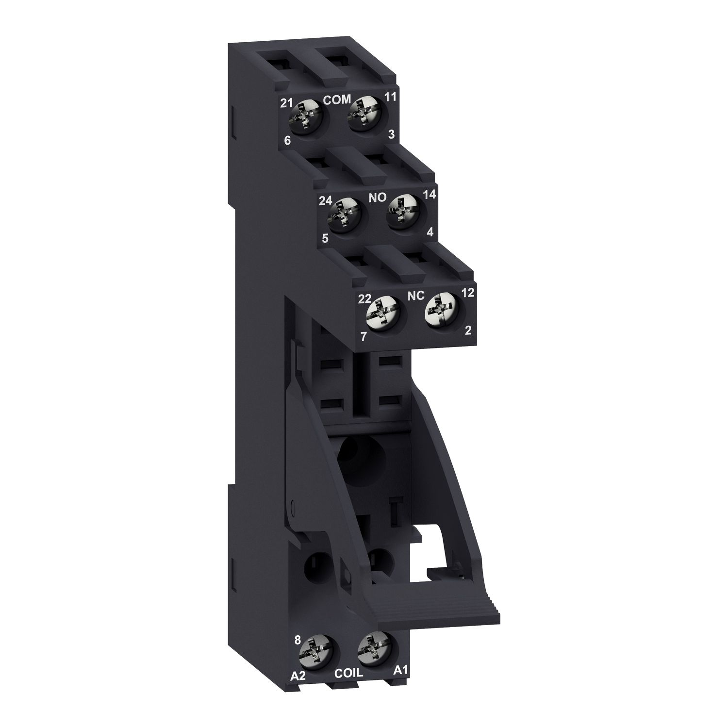 Picture of Socket with clamp, Harmony Electromechanical Relays, for RXG2 relays, 5A, screw connectors, separate contact