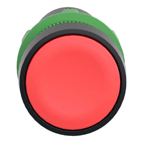 Picture of Monolithic push button, Harmony XB7, plastic,red, 22mm, spring return, unmarked, 1NC