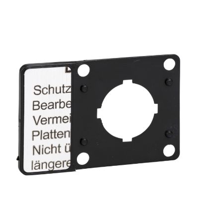 Picture of Legend holder, Harmony K, for cam switch, with blank legend, , for head with 45x45mm front plate