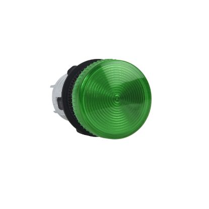 Picture of round pilot light Ø 22 - green - BA 9s neon - 230 V - screw clamp terminals