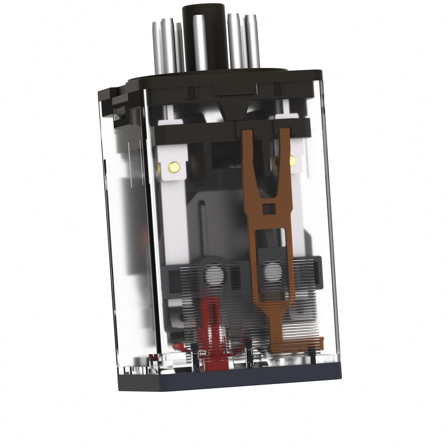 Picture of Universal plug in relay, Harmony Electromechanical Relays, 10A, 3CO, with LED, lockable test button, 120V AC