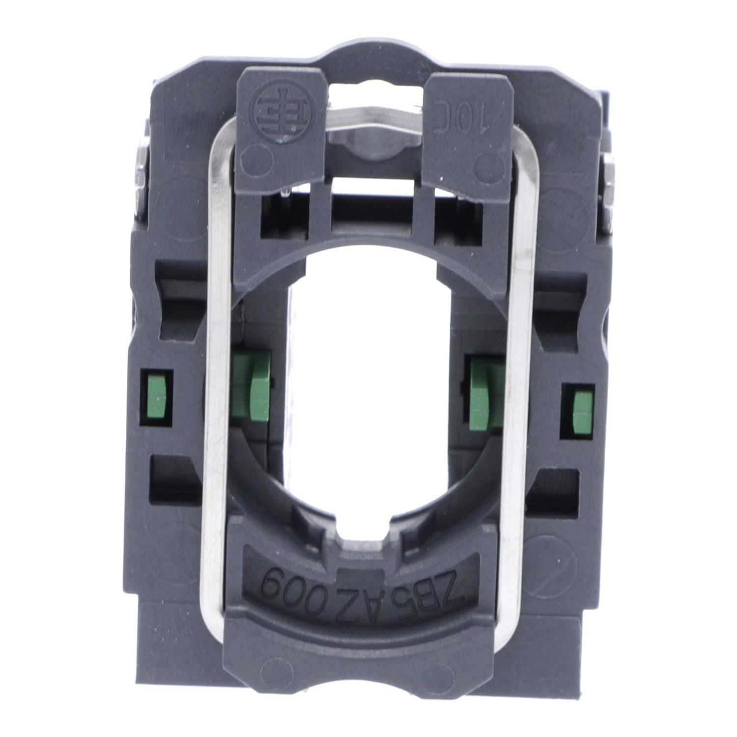 Picture of Single contact block with body fixing collar, Harmony XB5, plastic, screw clamp terminal, 2NO