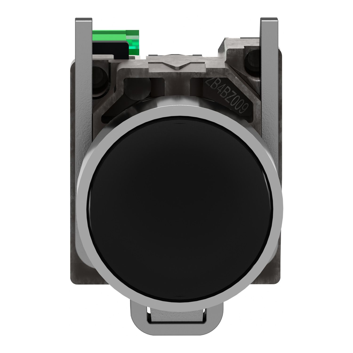 Picture of Wireless and batteryless transmitter, Harmony XB5R, push button, metal, black, 22mm, spring return