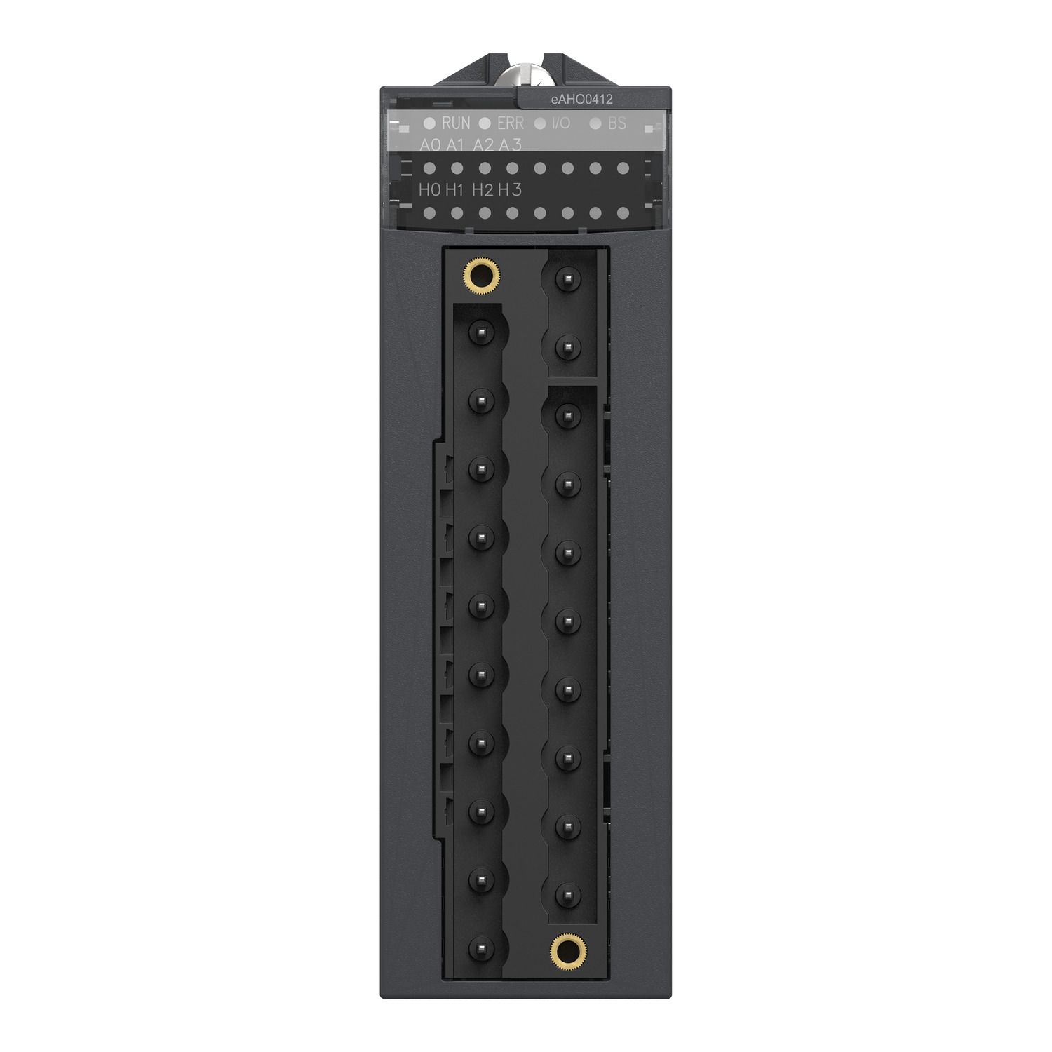 Picture of Analog isolated high level output module, Modicon X80, 4 HART outputs, 4 to 20mA, conformal coating