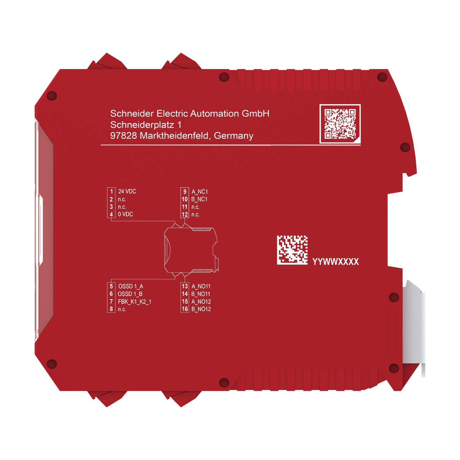 Picture of expansion module, Modicon MCM, 2 safety relay outputs, screw