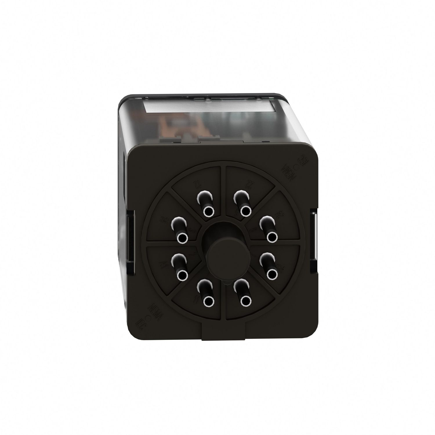 Picture of Universal plug in relay, Harmony Electromechanical Relays, 10A, 3CO, with LED, lockable test button, 12V DC
