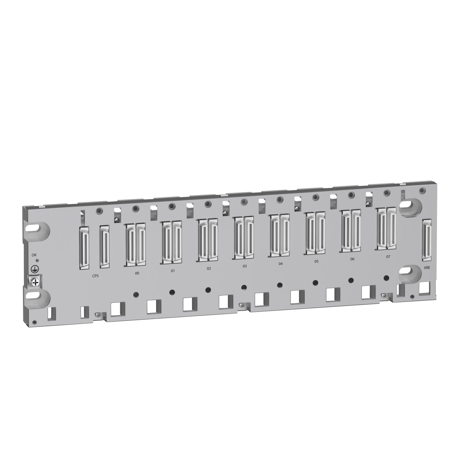 Picture of rack, Modicon X80, 8 slots, Ethernet backplane, ruggedized