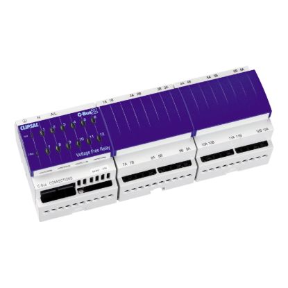 Picture of Relay, C-Bus, DIN Rail Mounted, Voltage Free, 240V AC, 12 Channel, 10A, Without C-Bus Power Supply