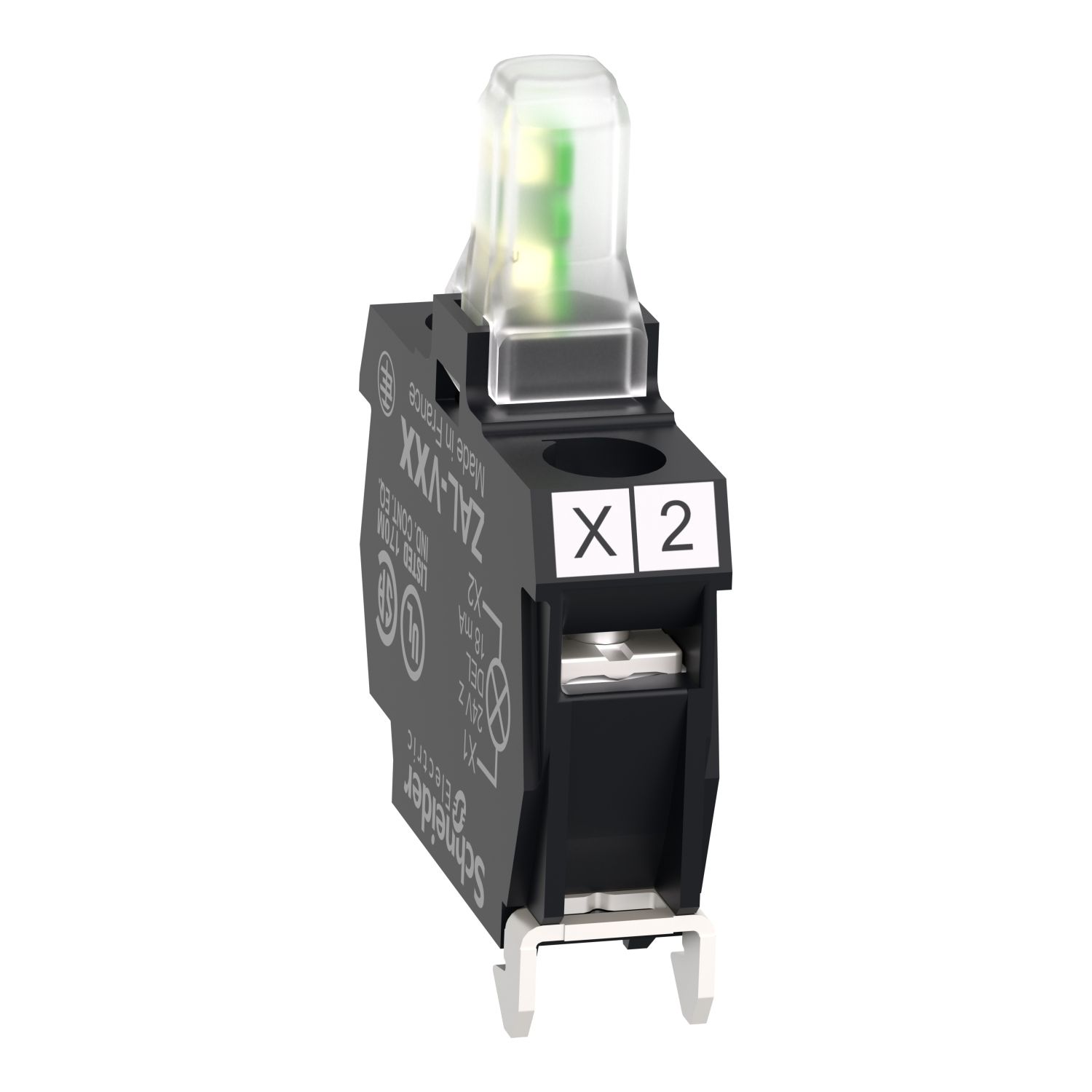 Picture of Light block, Harmony XALD, XALK, for head 22mm, universal LED, mounting in back of enclosure, 24V AC DC
