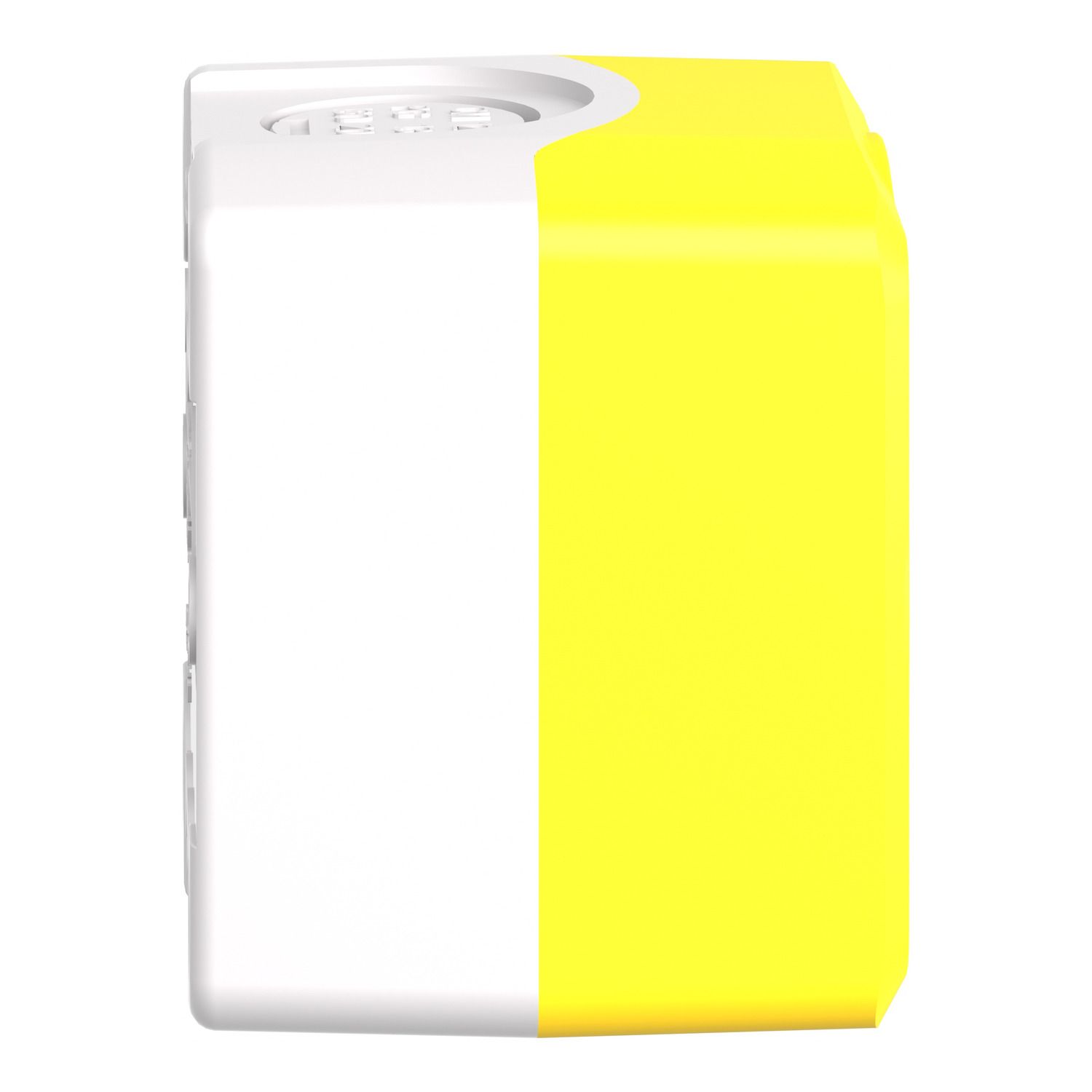 Picture of Empty enclosure, Harmony XALK, XALD, plastic, yellow lid, for illuminated emergency stop push button 22mm, 1 cut out