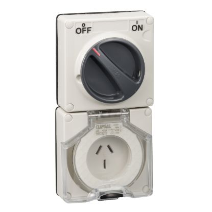 Picture of Switched Socket Outlet, Clipsal - 56 Series, 20A, 3 Pin, 1P, 250V, Less Enclosure