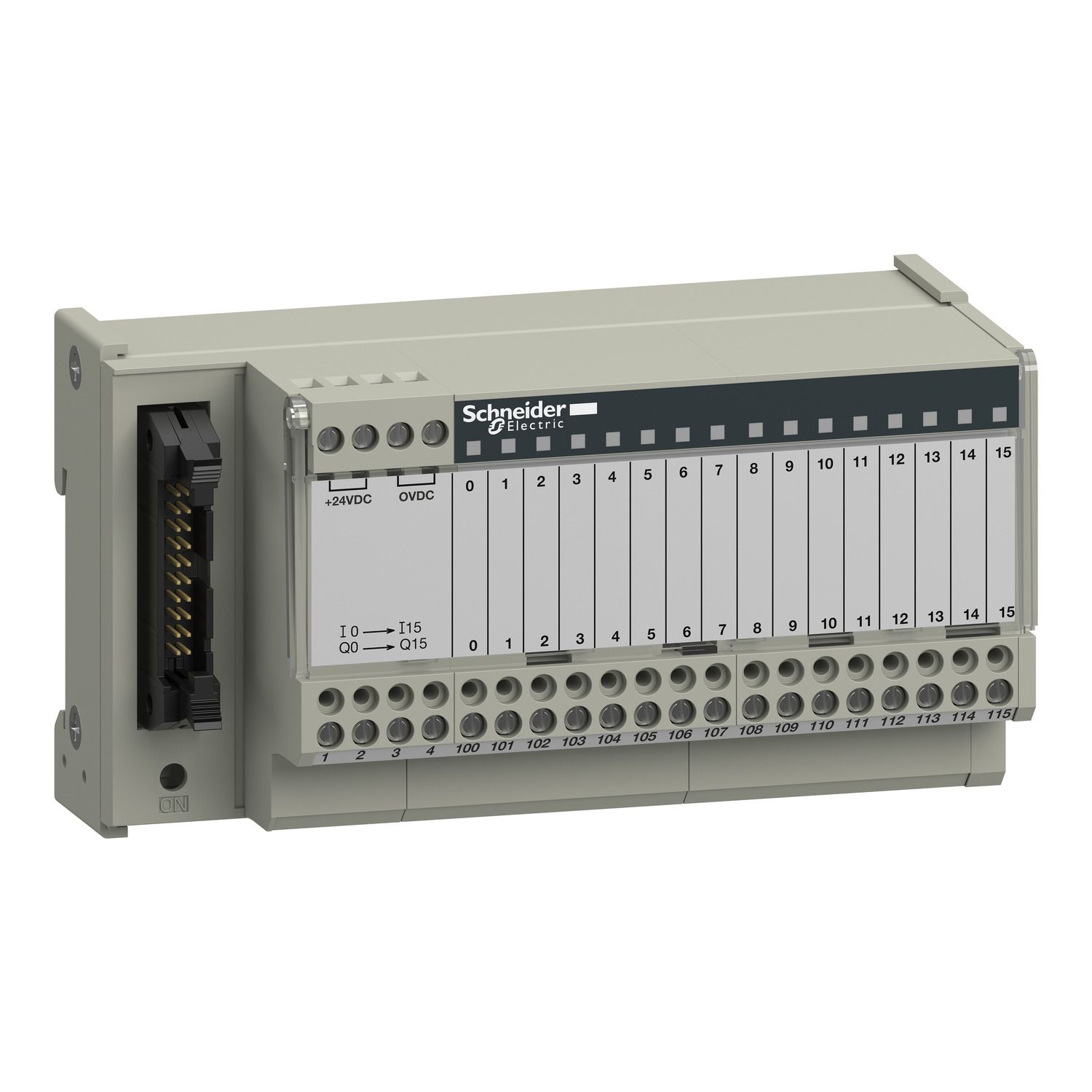 Picture of passive connection sub-base ABE7 - 16 inputs or outputs - Led
