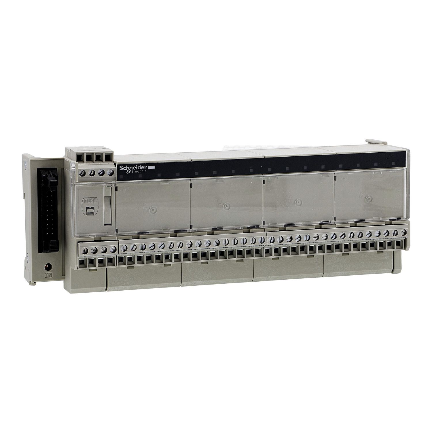 Picture of sub-base - soldered electromechanical relays ABE7 - 16 channels - relay 10 mm
