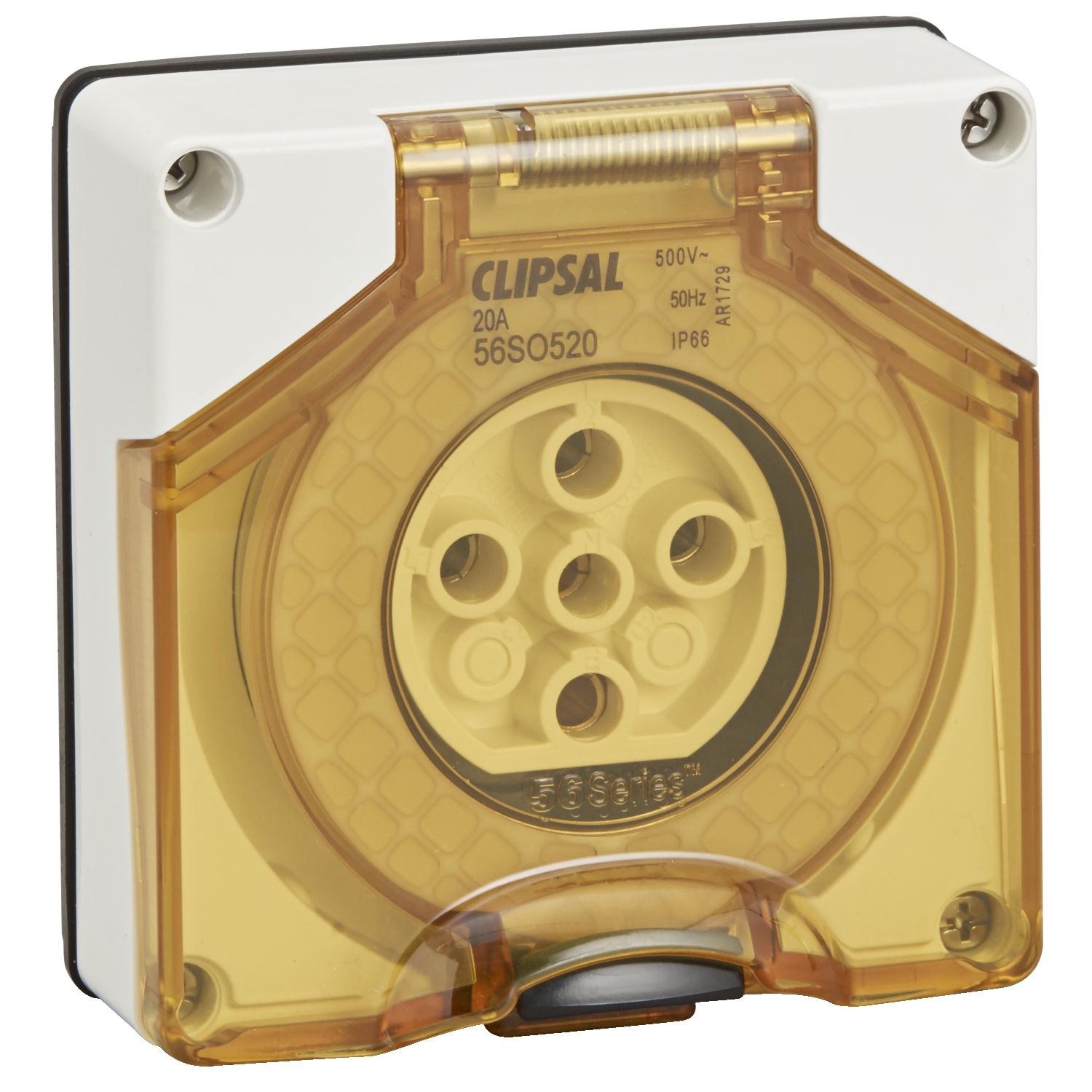 Picture of Socket Outlet, Clipsal - 56 Series, Surface 5 PIN Round 20A Less Enclosure
