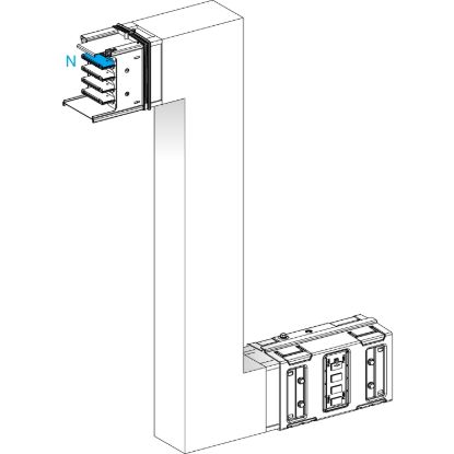 Picture of Zed, Canalis KSA630, aluminium, 500/630A, side B made to measure, upward/downward, 3L+N+PE, white RAL9001