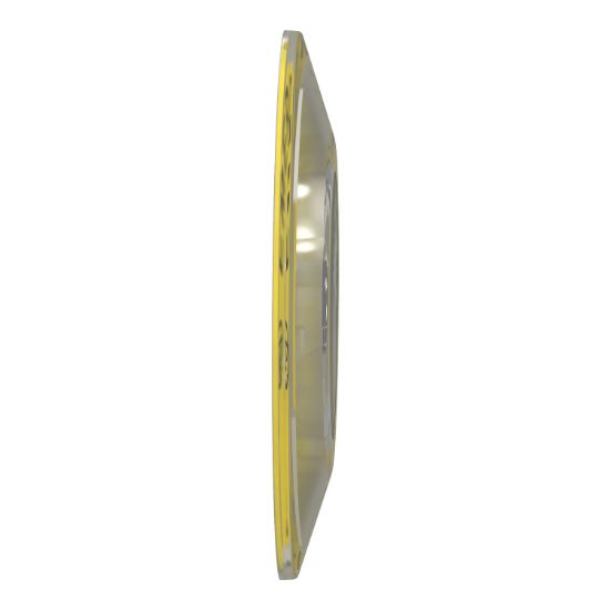 Picture of Legend holder 60mm for emergency stop, Harmony XB4, plastic, yellow, marked EMERGENCY STOP