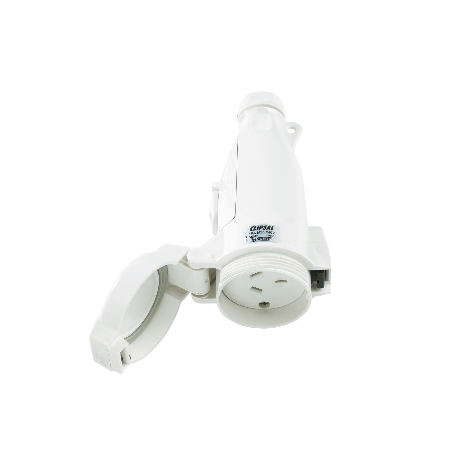 Picture of Pendant Outlet, Clipsal - 56 Series, 250V, 10A, 3 Flat PIN, 2 Pole